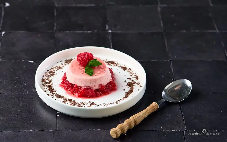 Frambozenpudding koolhydraatarm
