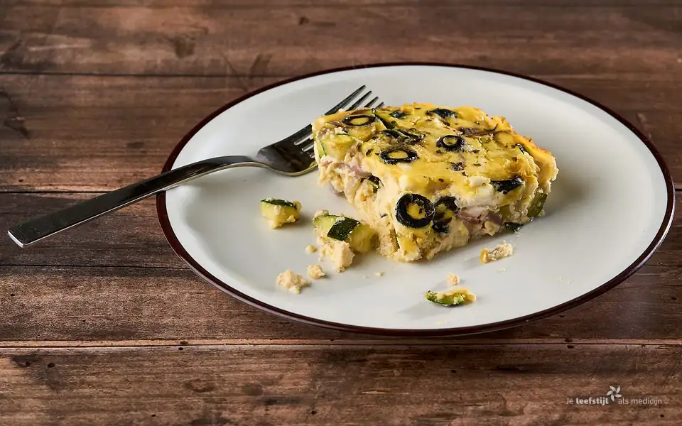 Frittata met courgette en feta