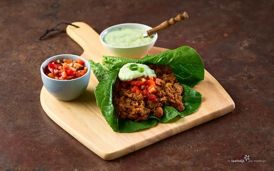 Romainesla-wraps met kip